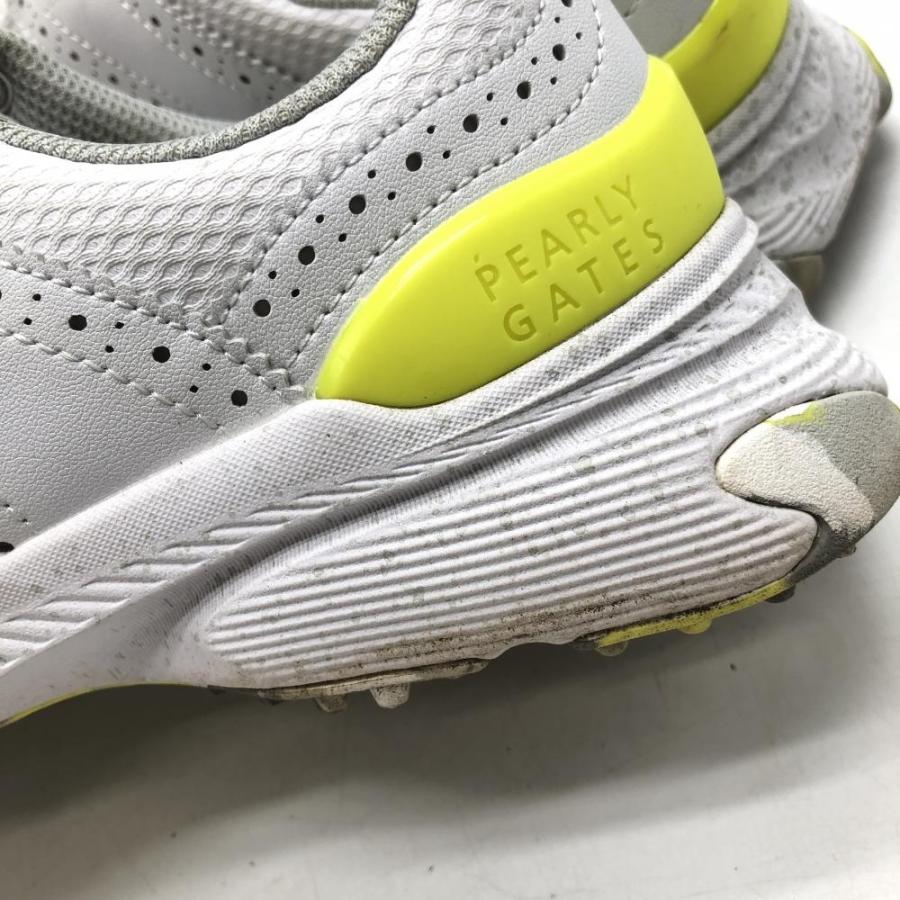 パーリーゲイツ ゴルフシューズ 白×イエロー 053-3292752 スパイクレス