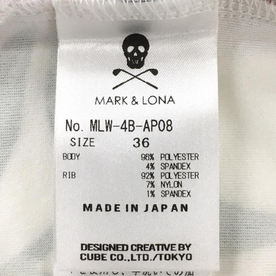MARK&LONA（マークアンドロナ） ノースリーブポロシャツ 白×ブルー