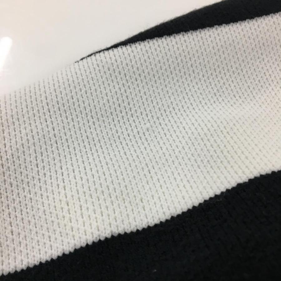 パーリーゲイツ ニットジップパーカー 白×ネイビー ボーダー 星柄