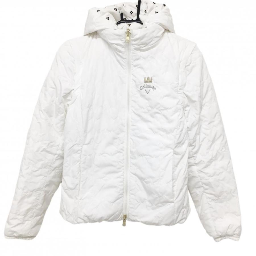 キャロウェイ リバーシブルダウンジャケット 白×黒 キルティング 裏花