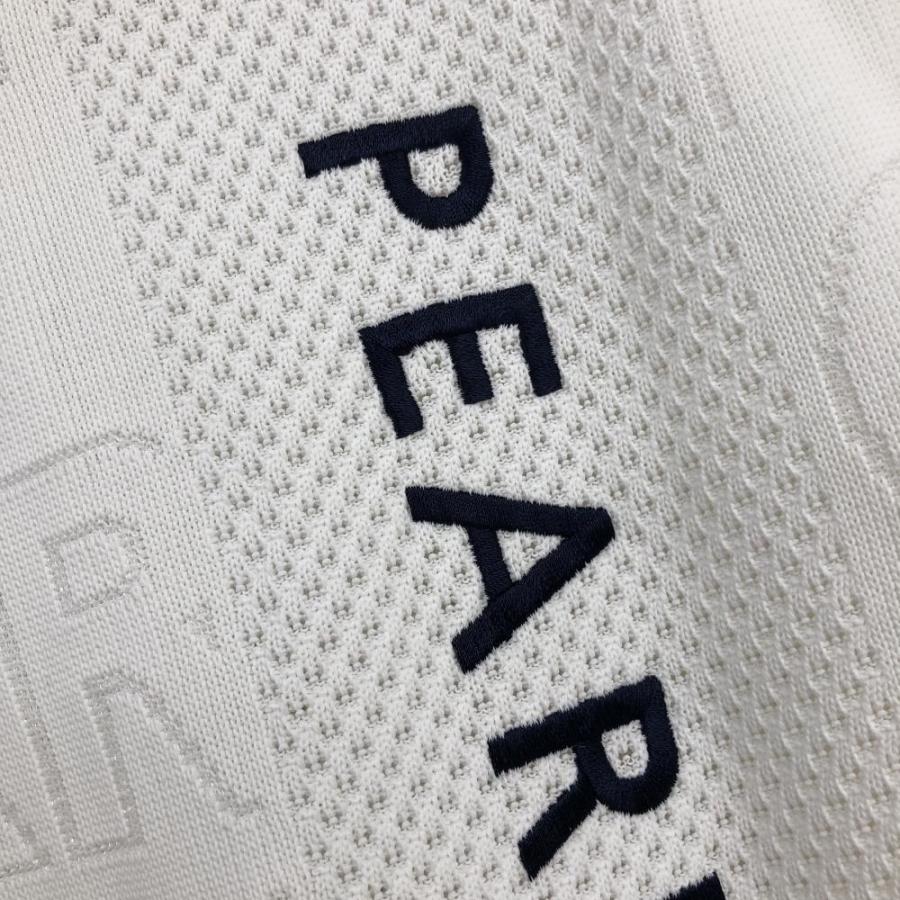 PEARLY GATES（パーリーゲイツ） ニットジャケット 白 ロゴ総柄 一部