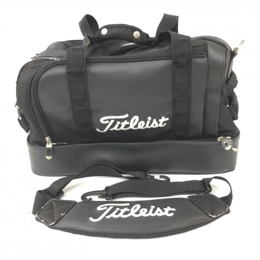 TITLEIST タイトリスト 2WAY二層式ボストンバッグ 黒 複数ポケット