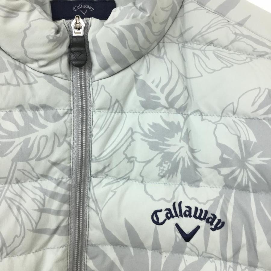 Callaway（キャロウェイ） 2WAYダウンジャケット ライトグレー 花柄