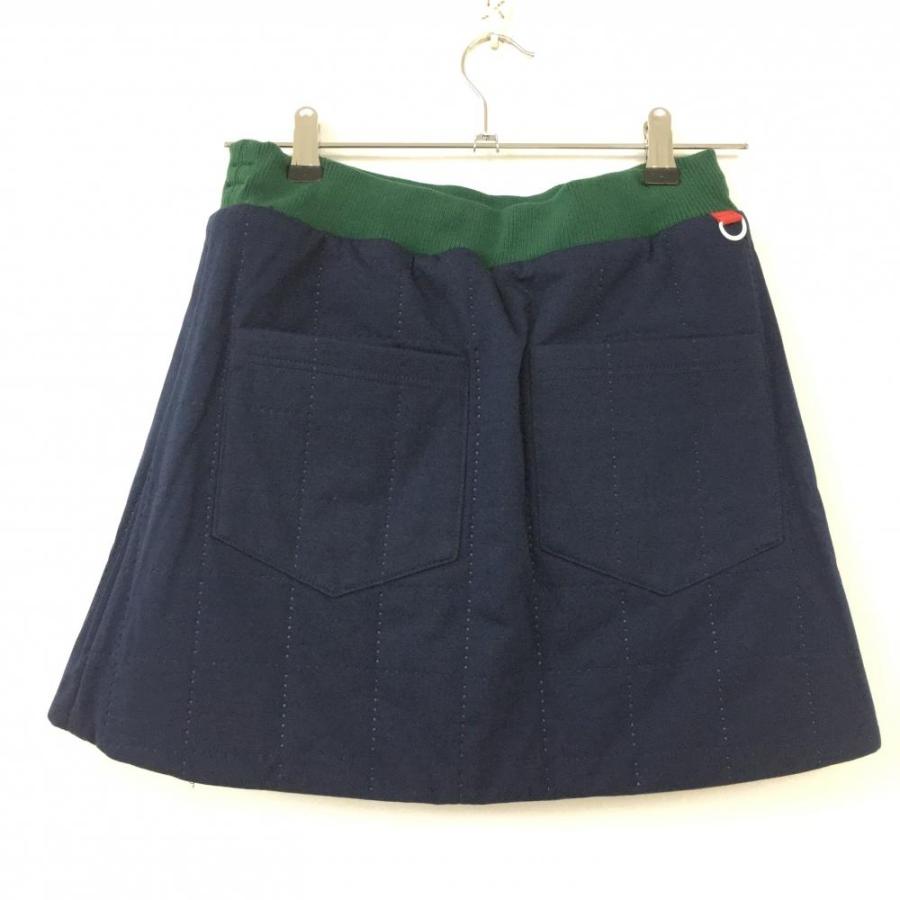 New Balance（ニューバランス） 中綿リバーシブルスカート グリーン×黒