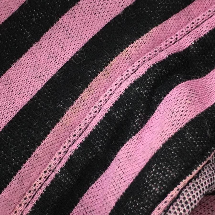 PEARLY GATES（パーリーゲイツ） 長袖シャツ ピンク×黒 ストライプ