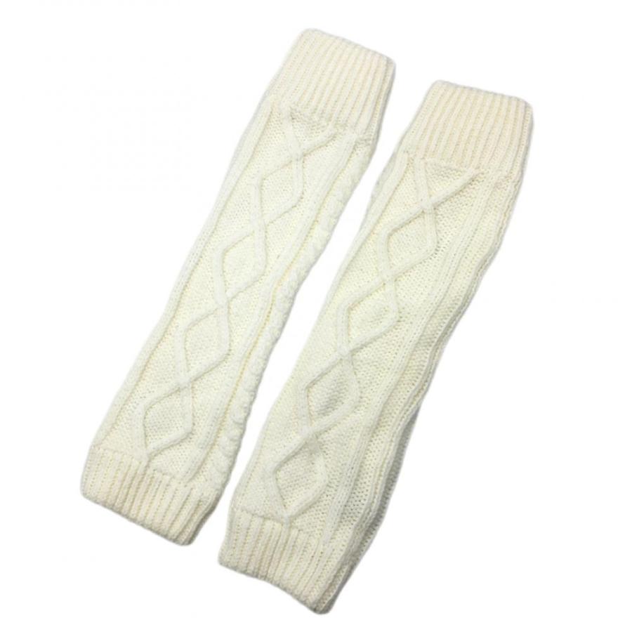 Callaway（キャロウェイ） ニットレッグウォーマー 白 ケーブル編み