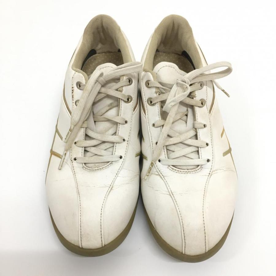 ASICS（アシックス） ゴルフシューズ 白×ゴールド TGN904 ゲルエース