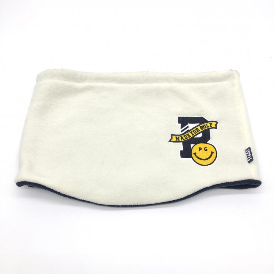 PEARLY GATES（パーリーゲイツ） ネックウォーマー 白 PGニコちゃん