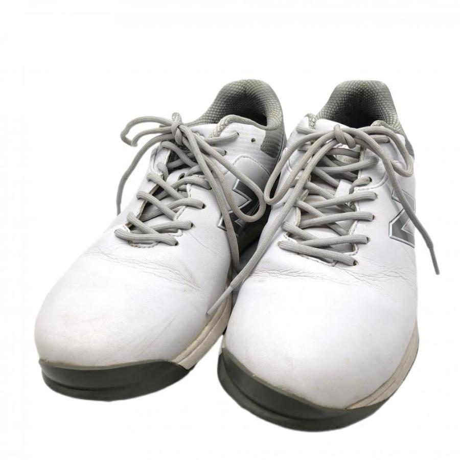 ニューバランス ゴルフシューズ 白×シルバー MG2500WS メンズ 25