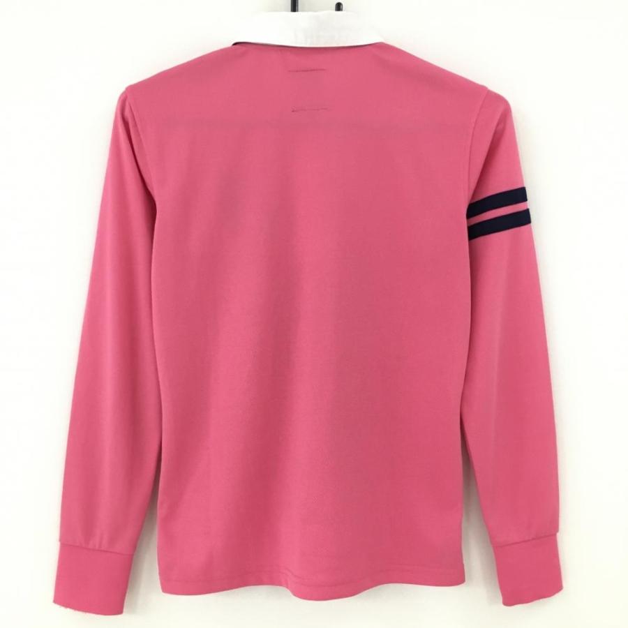 Admiral（アドミラル） 長袖ポロシャツ ピンク×ネイビー 袖ライン