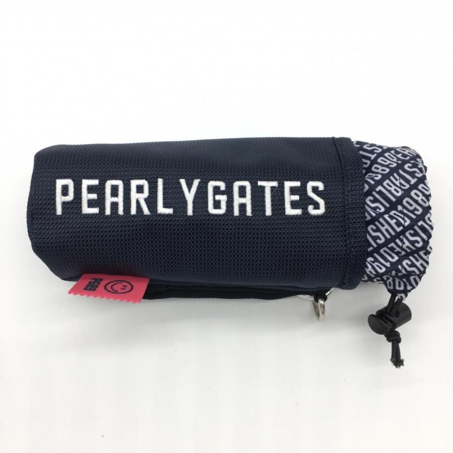 超美品】パーリーゲイツ ペットボトルホルダー ネイビー×白 ニコちゃん