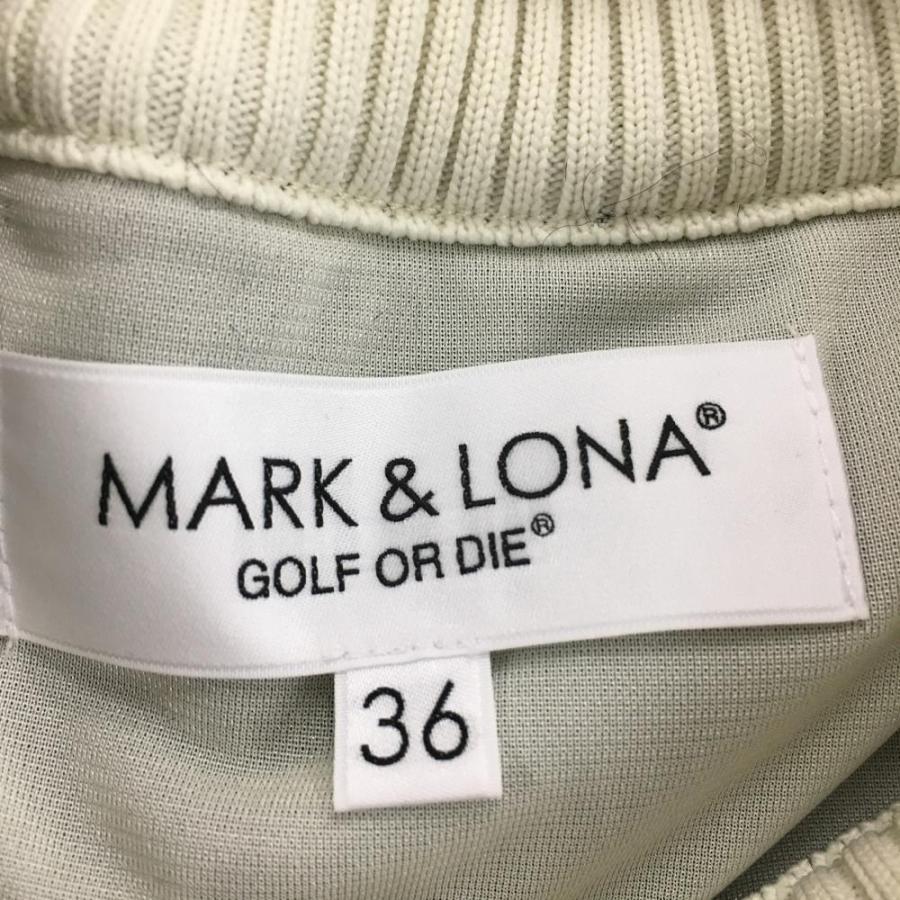 新品】マークアンドロナ セーター 黒×白 ニット パール調ロゴ 裏地付