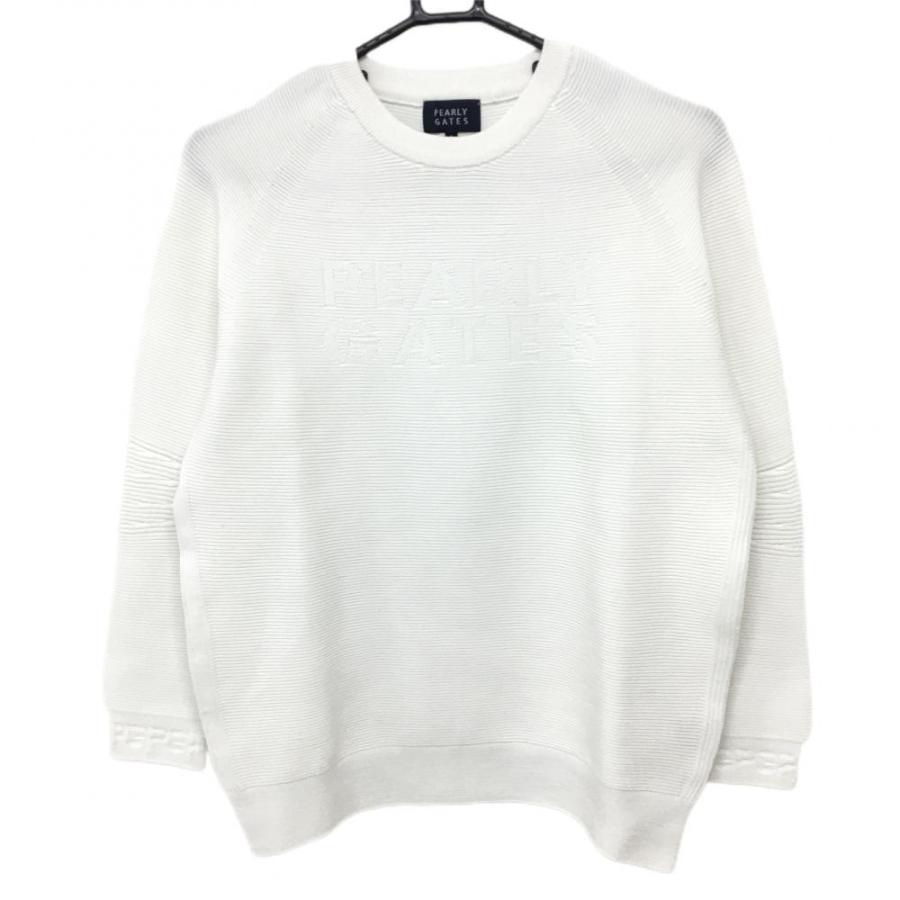 PEARLY GATES（パーリーゲイツ） セーター 白 フロントロゴ ニット