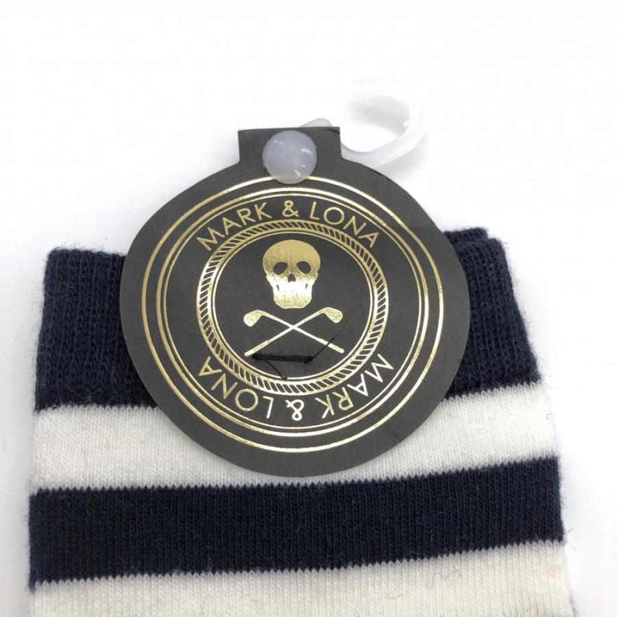 MARK&LONA（マークアンドロナ） ニーハイソックス ネイビー×白