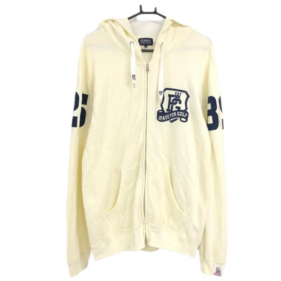 PEARLY GATES（パーリーゲイツ） スウェットパーカー 白×ネイビー 25