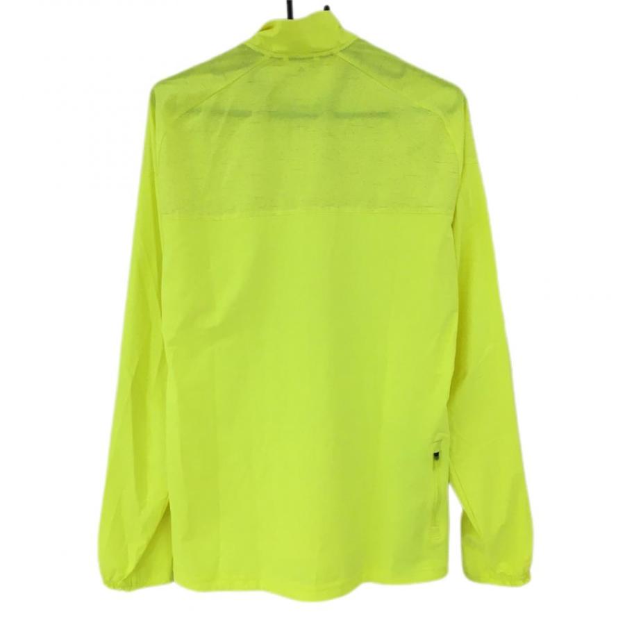 美品】アディダス ナイロンジャケット 蛍光イエロー 上部柄 ストレッチ