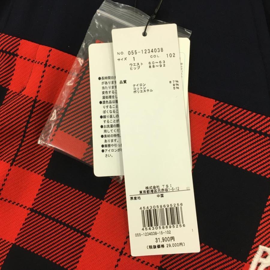 PEARLY GATES（パーリーゲイツ） スカート レッド×ネイビー 一部