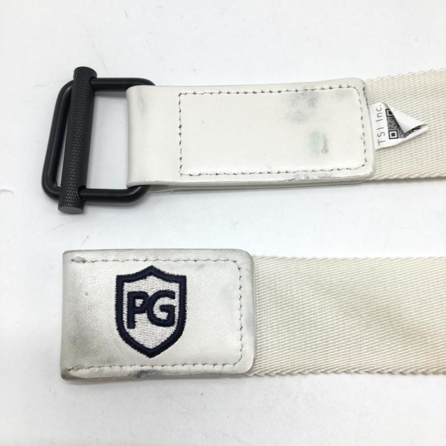 PEARLY GATES（パーリーゲイツ） ベルト 白×黒 ボーダー メンズ ゴルフ