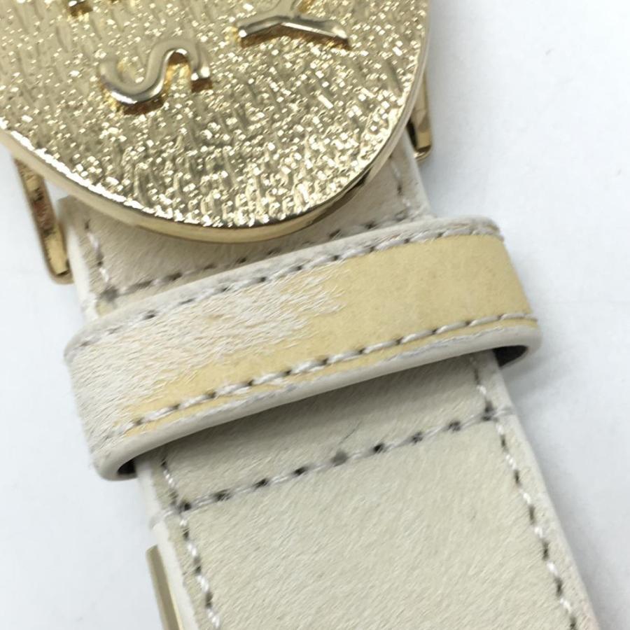 PEARLY GATES（パーリーゲイツ） ベルト アイボリー ゴールドバックル
