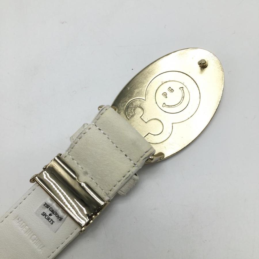 PEARLY GATES（パーリーゲイツ） ベルト アイボリー ゴールドバックル