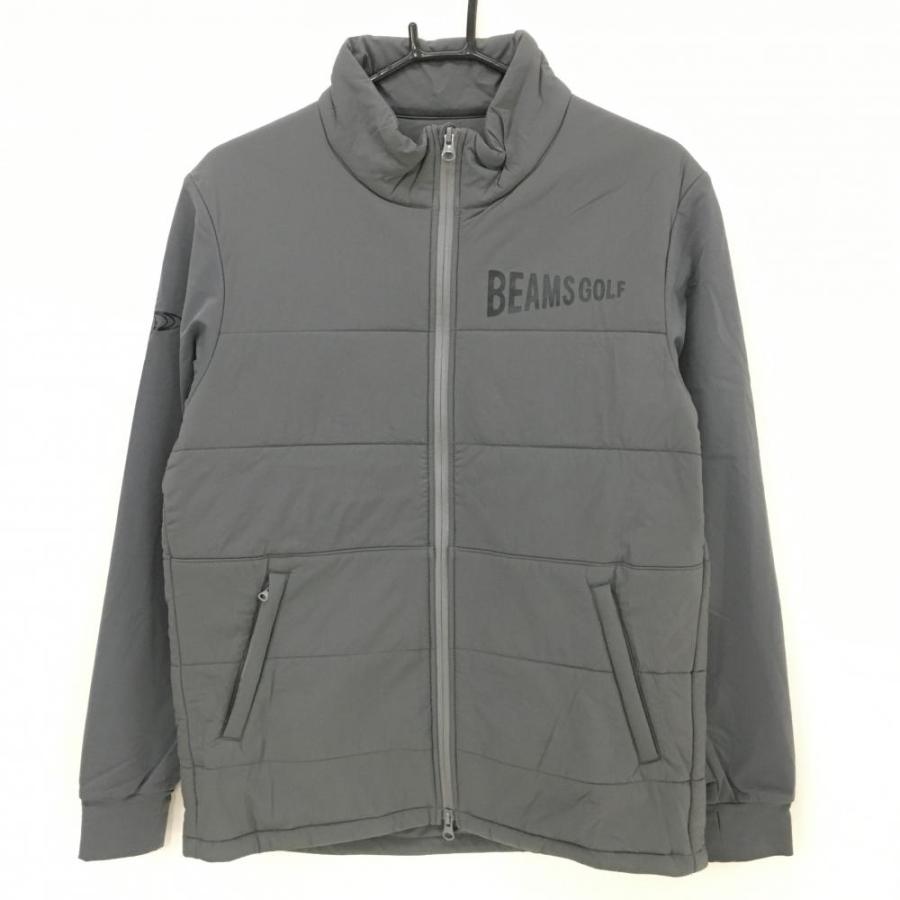 美品BEAMS GOLF フルジップ ジャケット L グレー 防寒 ゴルフウェア 超