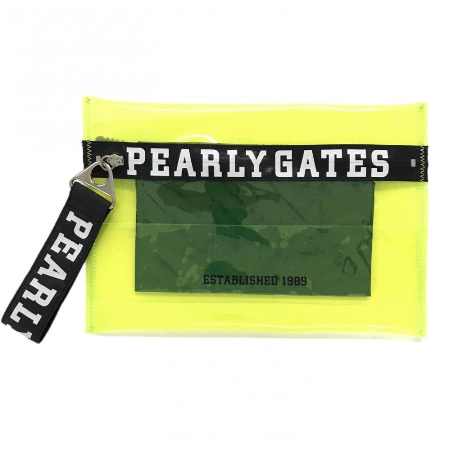 PEARLY GATES（パーリーゲイツ） クラッチバッグ イエロー×黒 クリア