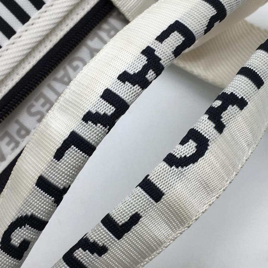 PEARLY GATES（パーリーゲイツ） ロッカーバッグ 白×黒 ストライプ