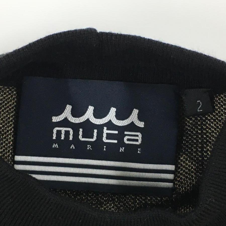 美品 muta MARINE ムータマリン ウール混 総柄 ニットワンピース 2
