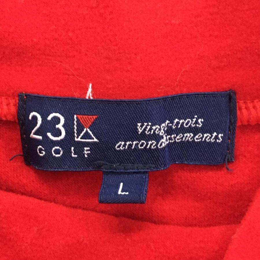 23区GOLF 【美品】23区ゴルフ 長袖ハイネックシャツ レッド 表微起毛
