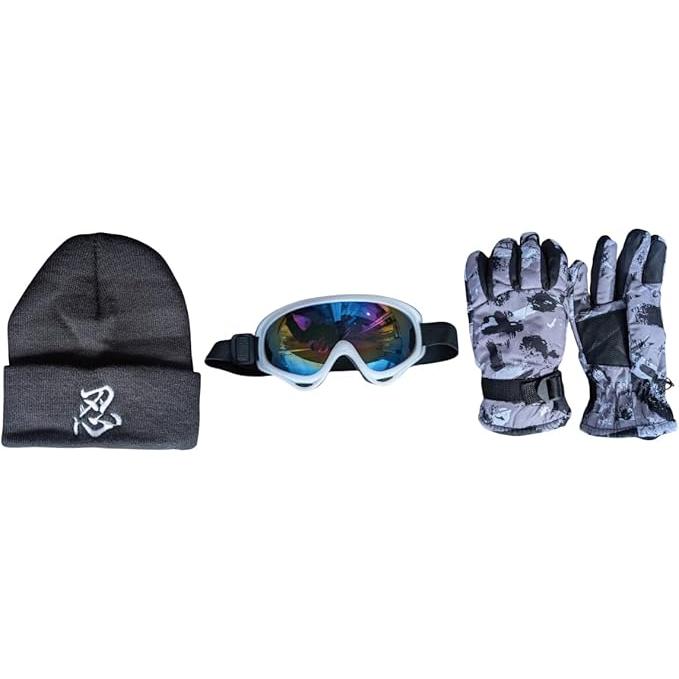 スキー スノーボード 小物 ゴーグル グローブ 帽子 3点セット 大人