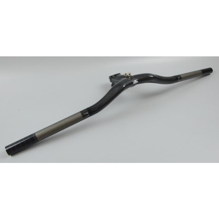 wacako カーボンハンドル ライザーバー MTBハンドル ステム一体式