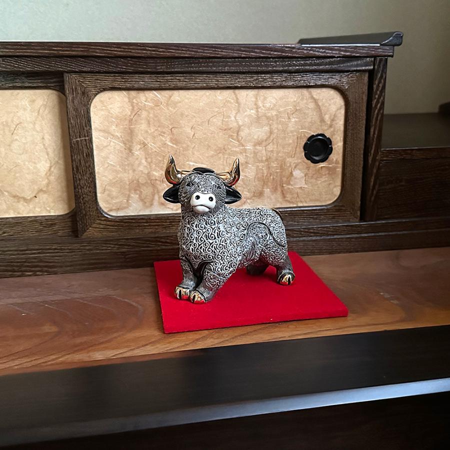 置物 ウシ うし 牛 陶器 送料無料 F226RDG : リンコナダ(日本代理店