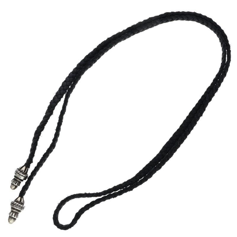 CHROME HEARTS（クロムハーツ） ネックレス LEATHER BRAID ボロチップ