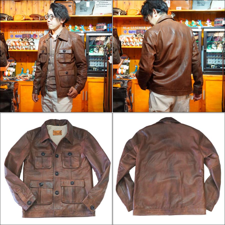 RISE-ROCK シープレザー（羊革）ミリタリージャケット M65 サファリ