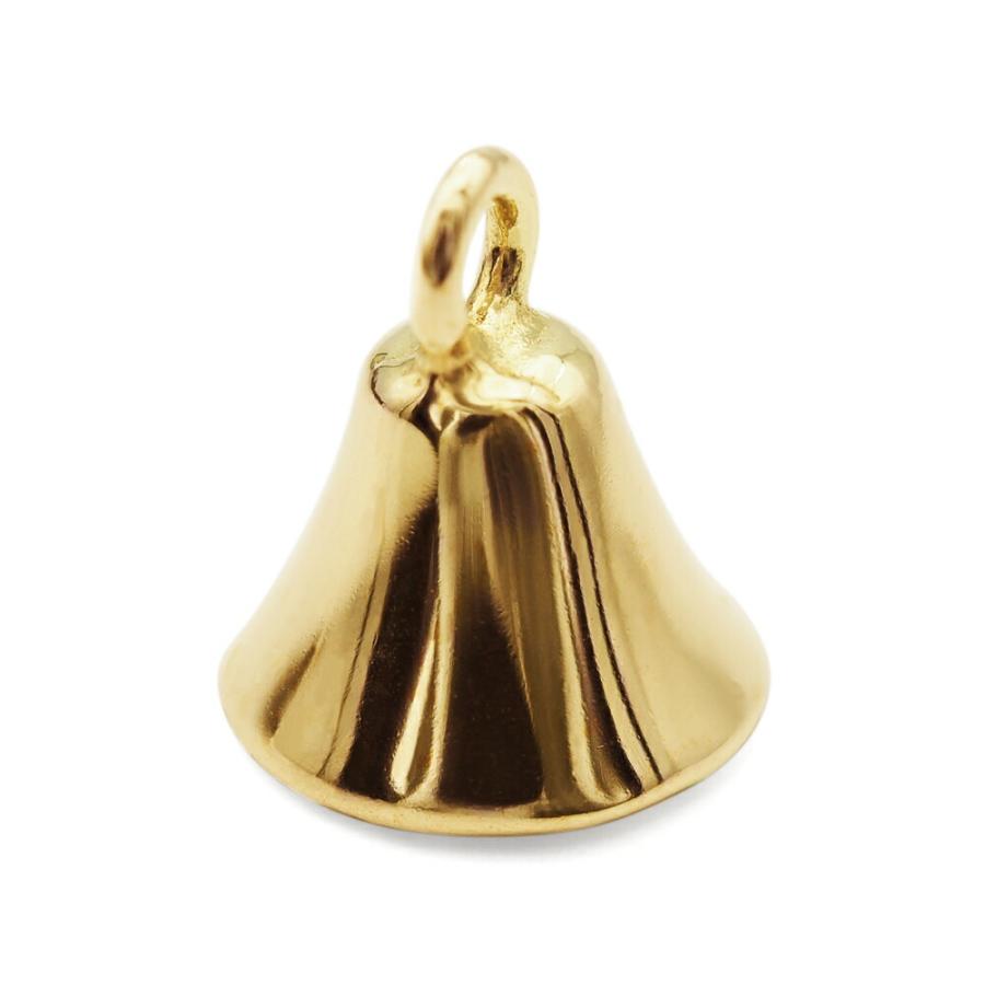 1個売り】 チャームパーツ 18金 イエローゴールド ベル型チャーム 縦