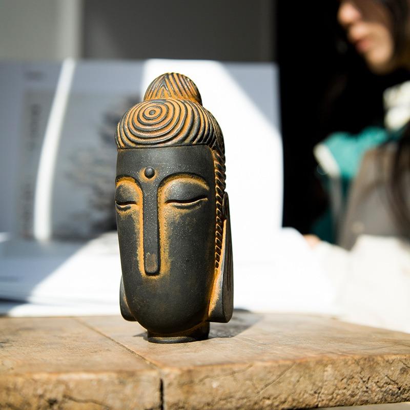 仏像 仏面 仏頭 置物 オブジェ 顔の置物 運 金運 健康運 出世運 家庭運
