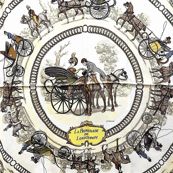 HERMES（エルメス） カレ90 ロンシャンへの散歩 la promenade de