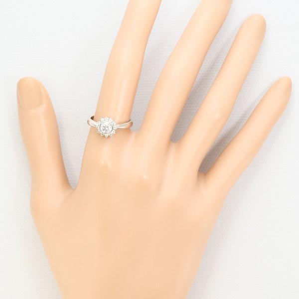 リング PT900 プラチナ 指輪 12.5号 ダイヤ 0.465 SI2 0.24 鑑定書 総