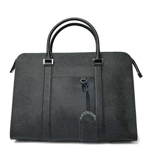 BVLGARI（ブルガリ） バッグ 型押しレザー ブリーフケース ブラック