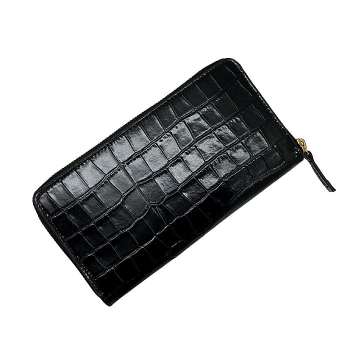 VERSACE（ヴェルサーチェ） 長財布 ブランド ベルサーチ クロコ型押し