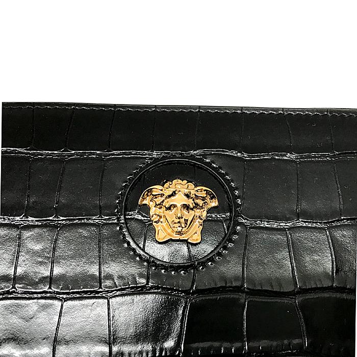 VERSACE（ヴェルサーチェ） 長財布 ブランド ベルサーチ クロコ型押し