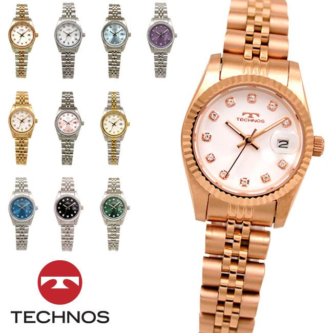 TECHNOS（テクノス） T6929 オールステンレス 三針 腕時計 レディース