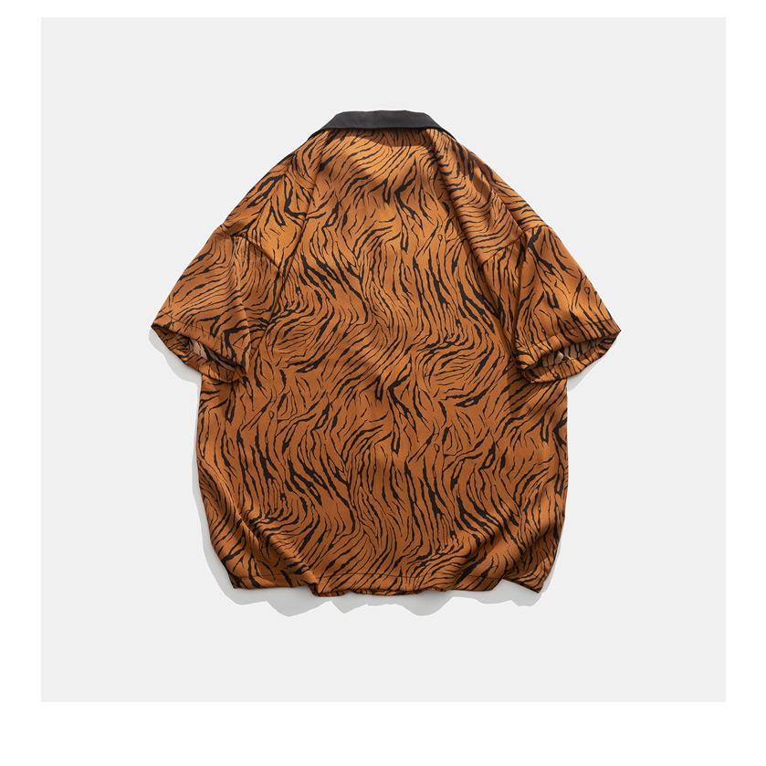 ボーリングシャツ アニマル柄 豹 レオパード ゼブラ アロハシャツ