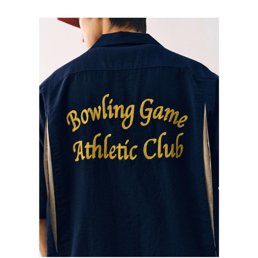 ボーリングシャツ 刺繍 アメリカン レトロ シャツ ボウリングシャツ
