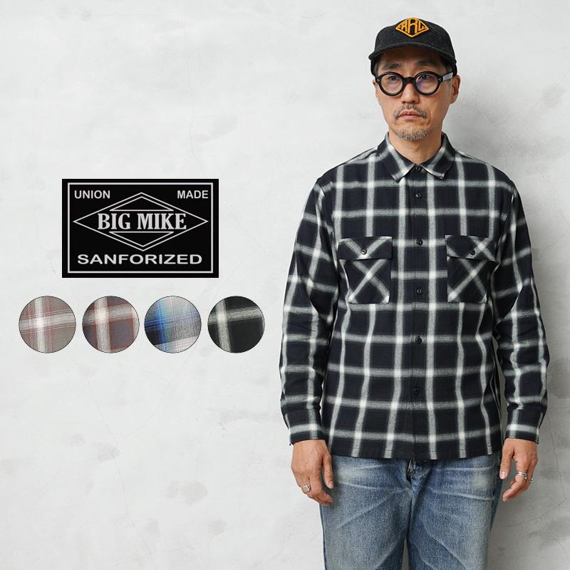 BIG MIKE（ビッグマイク） Light Flannel Shirts ライト フランネル L