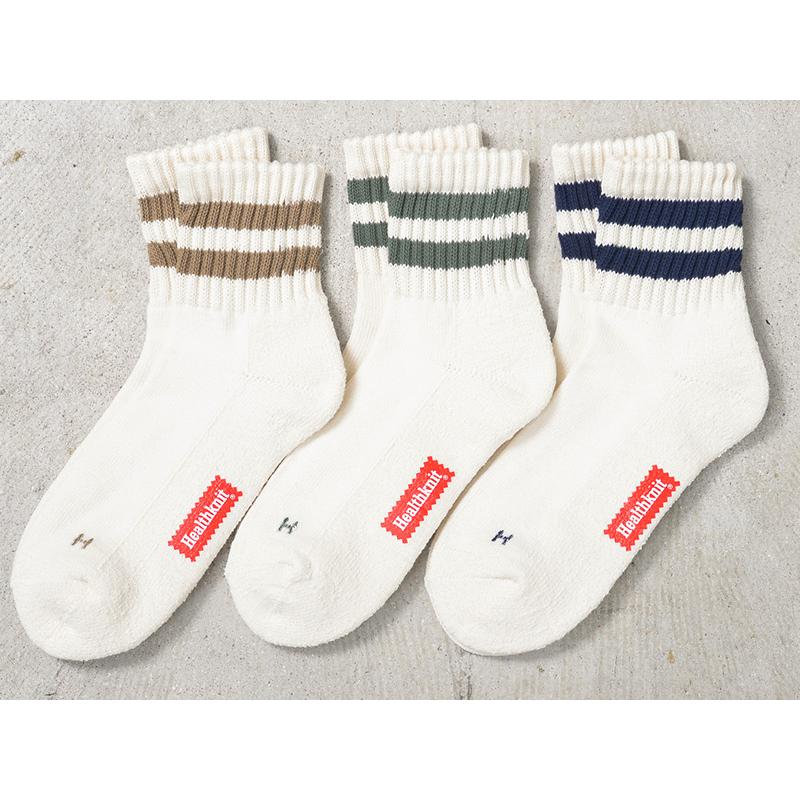 Healthknit（ヘルスニット） 191-3695 2本ライン ソックス 3足セット