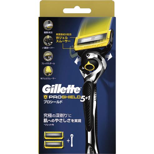 Gillette ジレット プロシールド マニュアル ホルダー 替刃2個付 : 春
