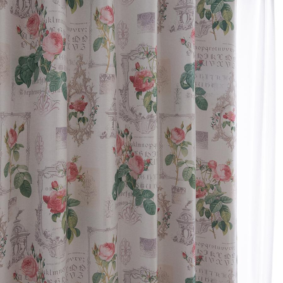 得！P10倍／即納 幅100cm 遮光厚地カーテン ルドゥーテ 2枚組 ドレープ