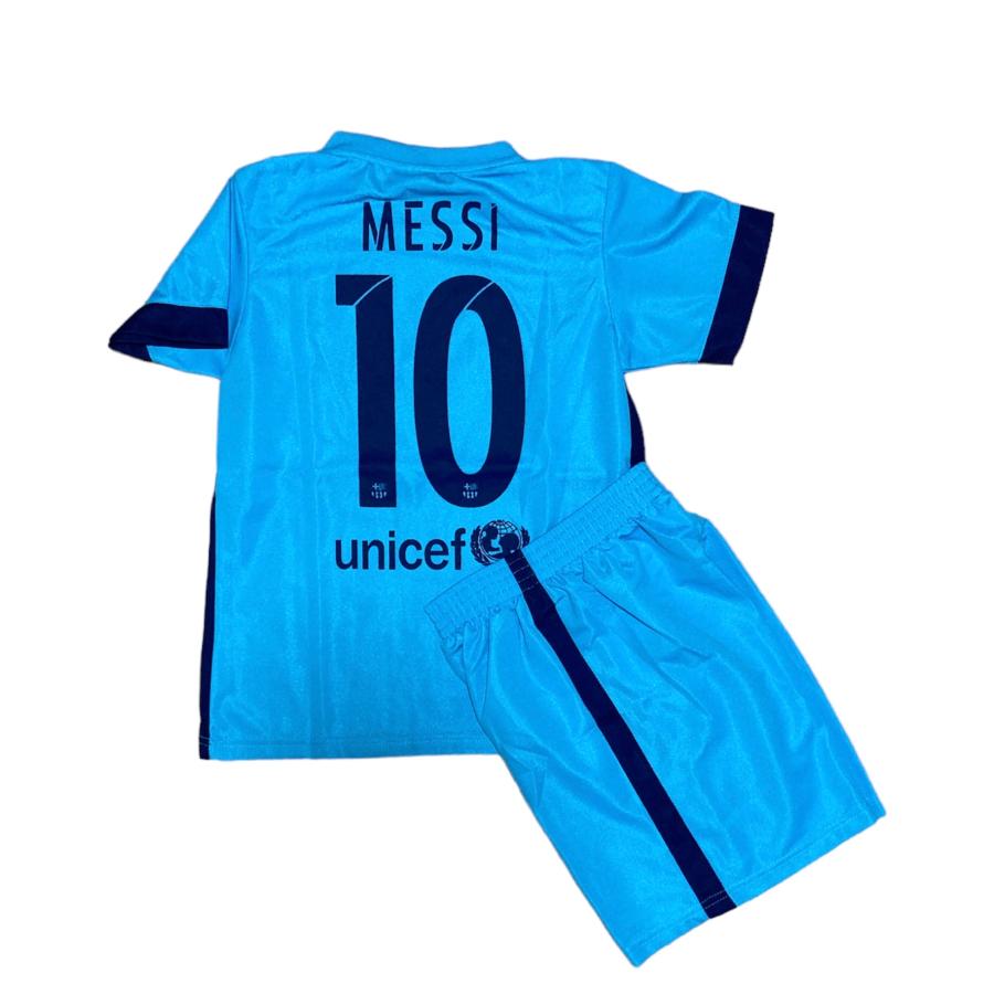 メッシ＃10 バルセロナ 青 アウェイ Mサイズ 子供用上下セット 即納