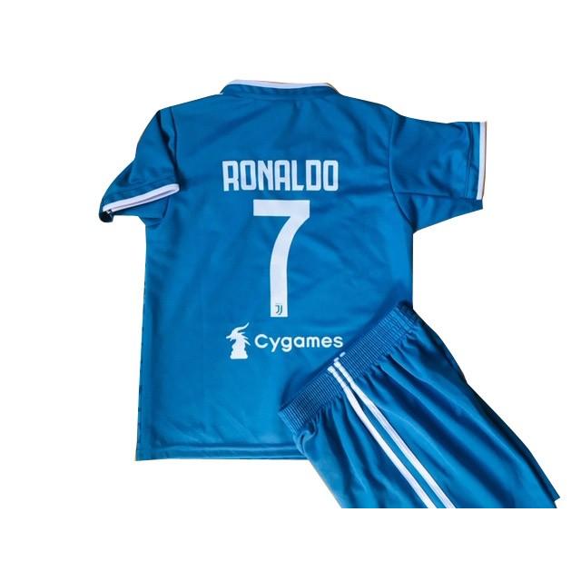 ユニフォーム 子供 ロナウド＃7 ユベントス(アウェイ：青)19/20 子供用